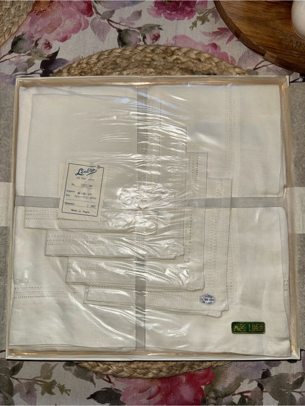 100% Pure Linen Linbro Card Table Set